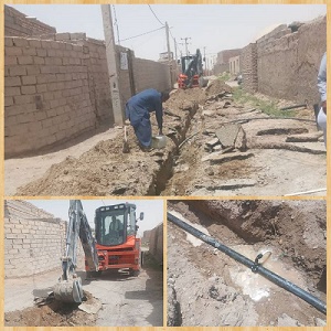اصلاح و بازسازی بخشی از شبکه توزیع آب شرب در یک روستای شهرستان زهک