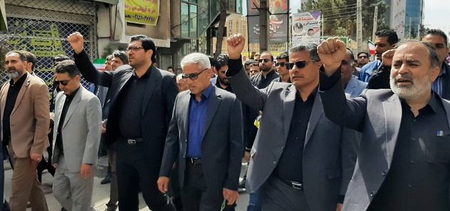حضور مدیرعامل و کارکنان شرکت آب و فاضلاب سیستان و بلوچستان در راهپیمایی روز جهانی قدس