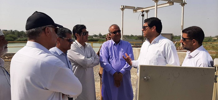 بازدید مدیرعامل شرکت آب و فاضلاب سیستان و بلوچستان از بند شیرگواز شهرستان دشتیاری