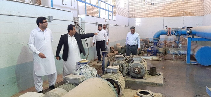 بازدید مدیرعامل شرکت آب و فاضلاب از ایستگاه پمپاژ خاش